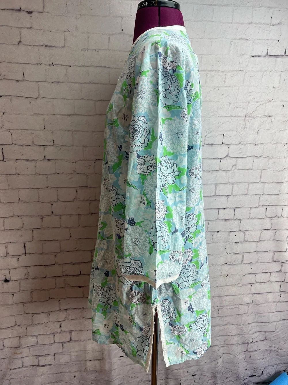 Lilly Pulitzer size small blue floral print swim cover tunic